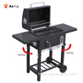 Outdoor patio type folding charcoal grill